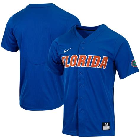 men's nike royal florida gators replica full-button baseball jersey|florida gators jersey.